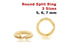 14K Gold Filled Round Split Ring, 3 Sizes, (GF-363)